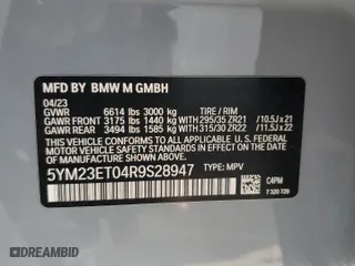 2024 BMW X6 M with VIN 5YM23ET04R9S28947, listed as a Copart auction lot 77666914 with 21,814 mi miles and Non Repairable. Bid and sale history available at carsss.com. Image 14.