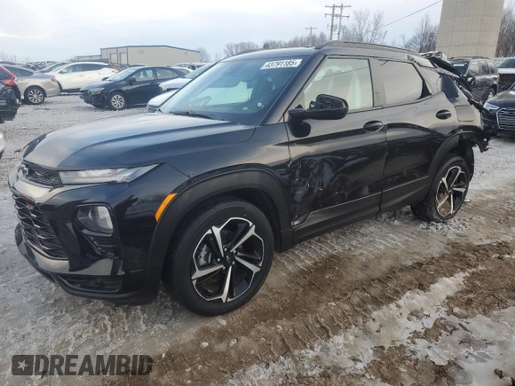 2022 Chevrolet TrailBlazer RS with VIN KL79MUSL0NB081357, listed as a Copart auction lot 43791185 with 39,148 mi miles and Non Repairable. Bid and sale history available at DreamBid. Image 1.
