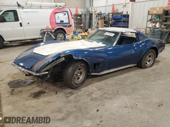 1972 Chevrolet Corvette with VIN 1Z37K2S507441, listed as a Copart auction lot 43219815 with 54,522 mi miles and Clean title. Bid and sale history available at DreamBid. Image 1.