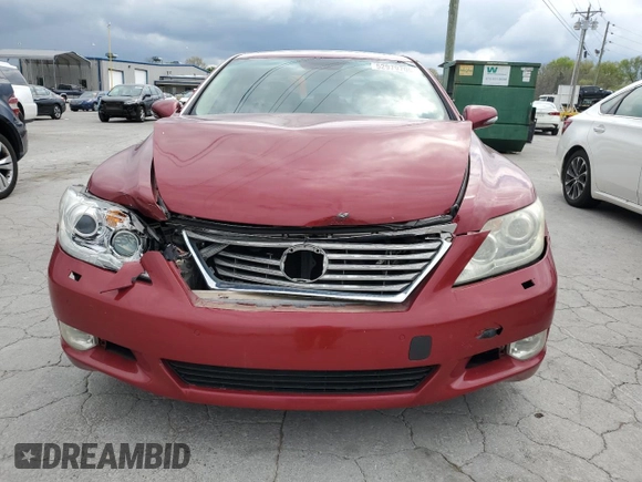 2010 Lexus LS 460 with VIN JTHBL5EF9A5096918, listed as a Copart auction lot 52979705 with 111,693 mi miles and Salvage title. Bid and sale history available at DreamBid. Image 5.