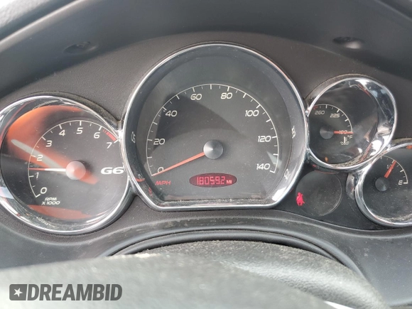 2008 Pontiac G6 GT with VIN 1G2ZH17N984289315, listed as a Copart auction lot 61216885 with 180,592 mi miles and Salvage title. Bid and sale history available at DreamBid. Image 9.