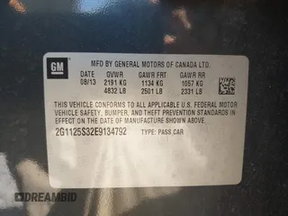 2014 Chevrolet Impala LT with VIN 2G1125S32E9134792, listed as a IAAI auction lot 42188329 with 84,620 mi miles and . Bid and sale history available at DreamBid. Image 9.