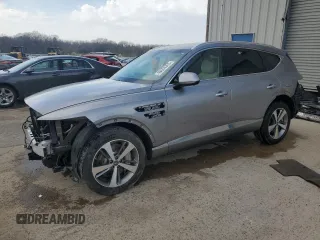 2023 Genesis GV80 with VIN KMUHBDSB4PU127787, listed as a Copart auction lot 48655305 with 42,832 mi miles and Salvage Title. Bid and sale history available at carsss.com. Image 1.