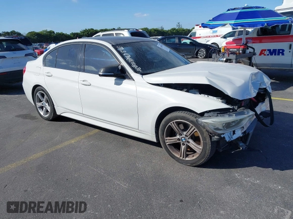 2014 BMW 3 Series 328i with VIN WBA3A5C55EP647035, listed as a IAAI auction lot 41480711 with 105,792 mi miles. Bid and sale history available at carsss.com. Image 1.