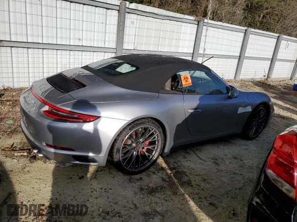2017 Porsche 911 Carrera S with VIN WP0CB2A92HS155715, listed as a Copart auction lot 75542204 with 0 mi miles and Non Repairable. Bid and sale history available at carsss.com. Image 3.