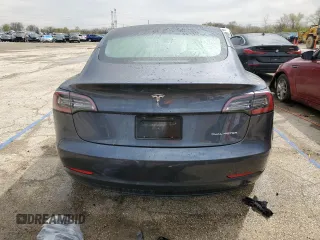 2022 Tesla Model 3 Long Range with VIN 5YJ3E1EB9NF278757, listed as a Copart auction lot 52187175 with 91,820 mi miles and Salvage Title. Bid and sale history available at DreamBid. Image 6.
