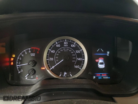 2022 Toyota Corolla LE with VIN JTDEPMAE6NJ204273, listed as a Copart auction lot 46590455 with 70,088 mi miles and Salvage Title. Bid and sale history available at DreamBid. Image 9.