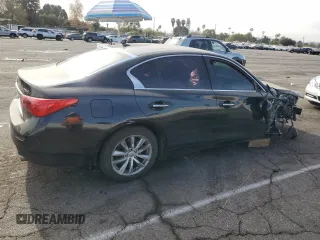 2015 Infiniti Q50 Premium with VIN JN1BV7AP5FM331451, listed as a Copart auction lot 63052025 with Not provided miles and Salvage title. Bid and sale history available at DreamBid. Image 3.
