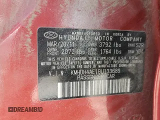 2011 Hyundai Elantra GLS с VIN KMHDH4AE1BU133689, выставлен на аукционе Copart как лот 61598045 с пробегом 144 215 миль миль и Списание • Salvage title. История ставок и продаж доступна на DreamBid. Изображение 13.