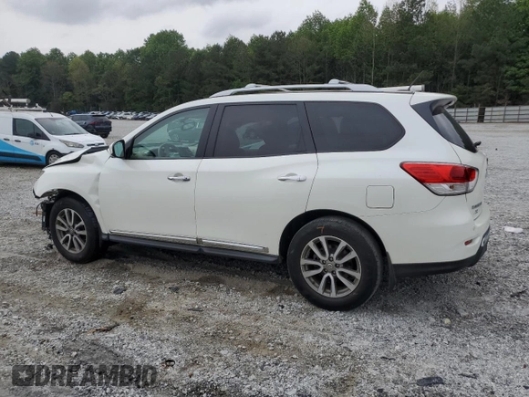 2015 Nissan Pathfinder SL with VIN 5N1AR2MN2FC677002, listed as a Copart auction lot 55322355 with Not provided miles and Salvage title. Bid and sale history available at DreamBid. Image 2.