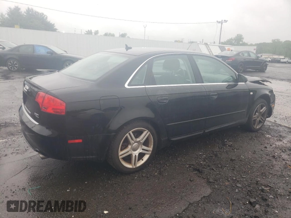 2008 Audi A4 2.0T with VIN WAUDF78E88A127977, listed as a Copart auction lot 58024455 with 177,280 mi miles and Salvage title. Bid and sale history available at DreamBid. Image 3.