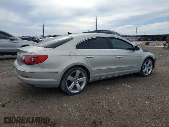 2011 Volkswagen CC Lux Plus with VIN WVWHN7AN9BE706459, listed as a Copart auction lot 43211955 with 121,250 mi miles and Clean Title. Bid and sale history available at carsss.com. Image 3.