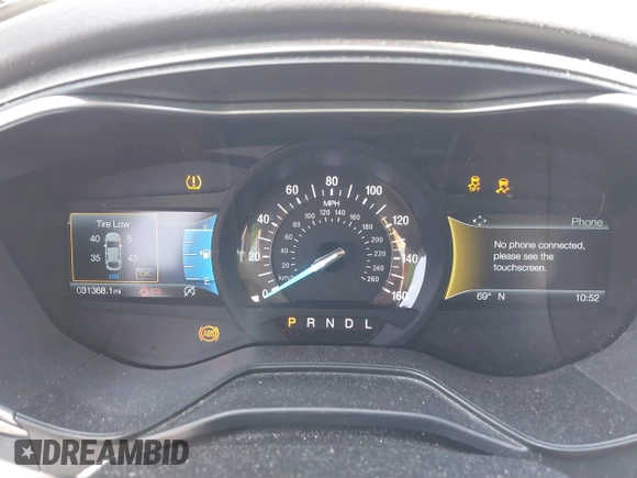 2020 Ford Fusion SE with VIN 3FA6P0HDXLR104549, listed as a IAAI auction lot 41790043 with 31,368 mi miles. Bid and sale history available at carsss.com. Image 7.
