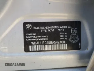 2011 BMW 3 Series 328i xDrive with VIN WBAUU3C55BA542400, listed as a Copart auction lot 70725714 with 122,510 mi miles and Clean Title. Bid and sale history available at DreamBid. Image 13.