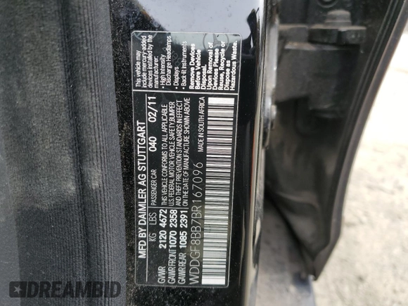 2011 Mercedes-Benz C-Class C 300 Sport with VIN WDDGF8BB7BR167096, listed as a Copart auction lot 51283765 with 175,092 mi miles and Salvage Title. Bid and sale history available at carsss.com. Image 12.