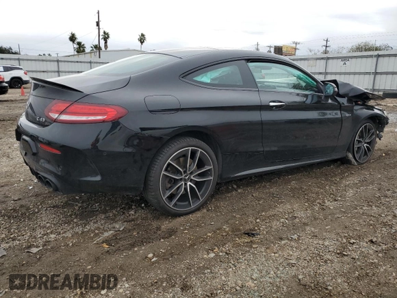 2023 Mercedes-Benz C 43 AMG with VIN W1KWJ6EB6PG128853, listed as a Copart auction lot 42176595 with 23,203 mi miles and Salvage Title. Bid and sale history available at carsss.com. Image 3.
