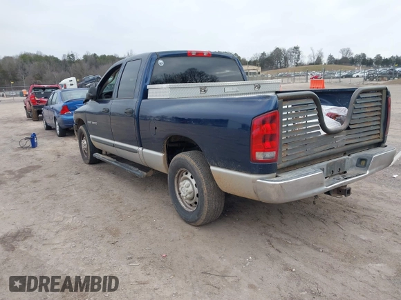 2005 Dodge Ram 2500 SLT with VIN 3D7KR28C95G742978, listed as a IAAI auction lot 41281967 with 161,544 mi miles. Bid and sale history available at carsss.com. Image 3.