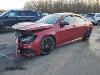 2022 Mercedes-Benz CLA 35 AMG with VIN W1K5J5BB4NN305922, listed as a Copart auction lot 87733195 with 27,247 mi miles and Salvage Title. Bid and sale history available at DreamBid. Image 1.