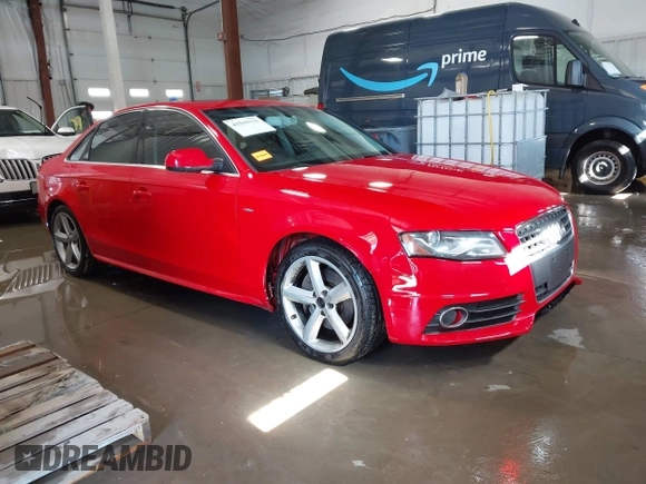 2012 Audi A4 2.0T Premium Plus with VIN WAUEFAFL4CN013057, listed as a IAAI auction lot 41565131 with 104,448 mi miles. Bid and sale history available at carsss.com. Image 1.