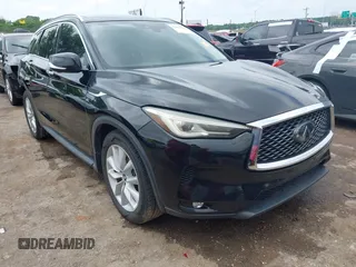 2019 Infiniti QX50 Essential with VIN 3PCAJ5M11KF122386, listed as a IAAI auction lot 42403328 with 58,035 mi miles and . Bid and sale history available at DreamBid. Image 1.