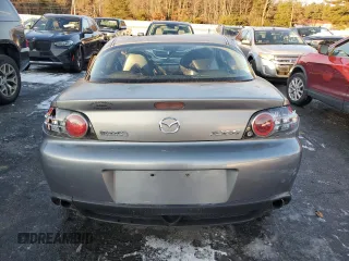 2005 Mazda RX-8 with VIN JM1FE173250145548, listed as a Copart auction lot 86197844 with Not Provided miles and Salvage Title. Bid and sale history available at carsss.com. Image 6.