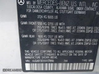 1999 Mercedes-Benz M-Class with VIN 4JGAB72EXXA131890, listed as a IAAI auction lot 41721001 with 168,969 mi miles. Bid and sale history available at carsss.com. Image 9.