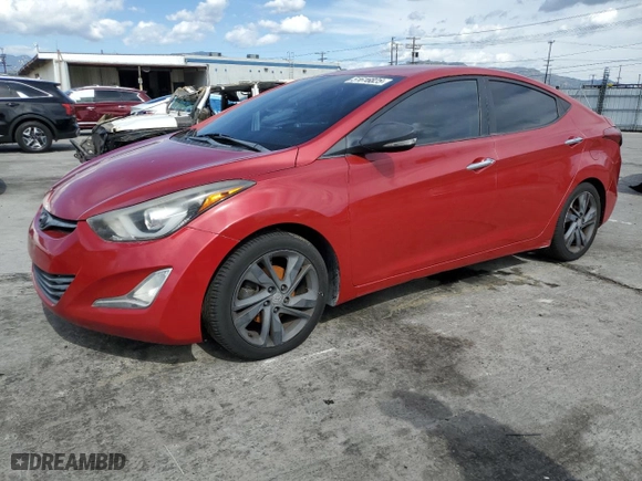 2015 Hyundai Elantra Limited with VIN KMHDH4AE8FU279304, listed as a Copart auction lot 51616825 with 166,073 mi miles and Clean Title. Bid and sale history available at carsss.com. Image 1.