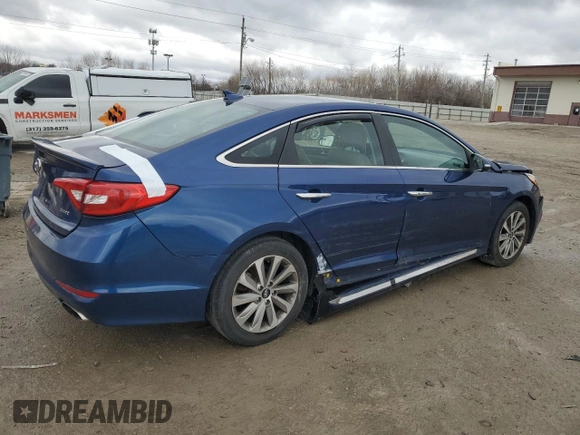 2017 Hyundai Sonata Sport with VIN 5NPE34AF9HH479847, listed as a Copart auction lot 49881475 with 62,991 mi miles and Salvage Title. Bid and sale history available at DreamBid. Image 3.