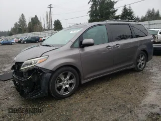 2017 Toyota Sienna SE with VIN 5TDXZ3DC3HS791515, listed as a Copart auction lot 45922785 with 116,094 mi miles and Salvage Title. Bid and sale history available at carsss.com. Image 1.