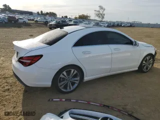 2019 Mercedes-Benz CLA with VIN WDDSJ4EB8KN775181, listed as a Copart auction lot 46751355 with 43,459 mi miles and Salvage Title. Bid and sale history available at carsss.com. Image 3.