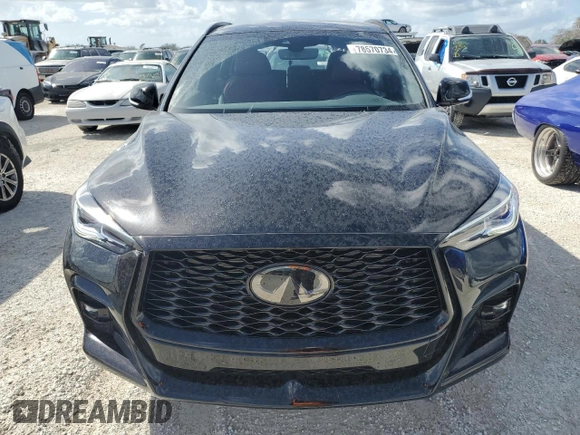 2024 Infiniti QX50 Sport with VIN 3PCAJ5FA0RF113900, listed as a Copart auction lot 78570734 with 261 mi miles and Salvage title. Bid and sale history available at DreamBid. Image 5.