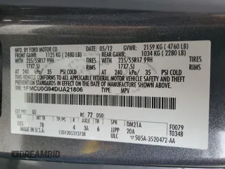 2013 Ford Escape SE with VIN 1FMCU0G94DUA21806, listed as a Copart auction lot 48268315 with 145,630 mi miles and Salvage Title. Bid and sale history available at carsss.com. Image 14.