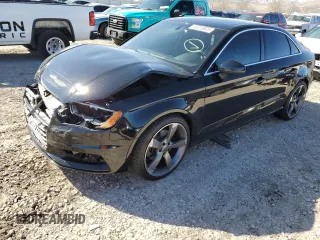 2015 Audi A3 2.0T Premium Plus with VIN WAUEFGFF3F1046253, listed as a Copart auction lot 46918925 with 124,568 mi miles and Salvage Title. Bid and sale history available at carsss.com. Image 1.