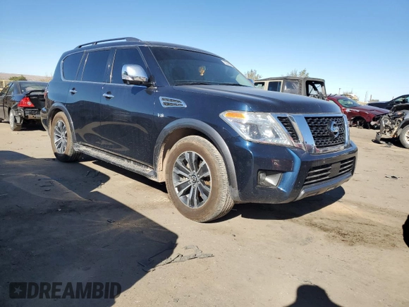 2020 Nissan Armada SL with VIN JN8AY2NCXLX518841, listed as a Copart auction lot 80346634 with 0 mi miles and Salvage Title. Bid and sale history available at carsss.com. Image 4.
