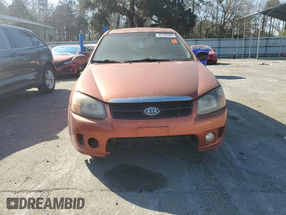 2009 Kia Spectra with VIN KNAFE241695022477, listed as a Copart auction lot 49182505 with 264,967 mi miles and Non Repairable. Bid and sale history available at carsss.com. Image 5.