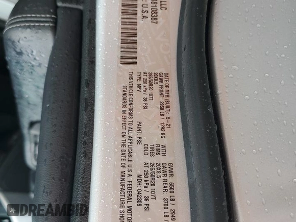 2021 Jeep Grand Cherokee Limited with VIN 1C4RJKBG5M8108387, listed as a Copart auction lot 59283715 with 80,463 mi miles and Salvage title. Bid and sale history available at DreamBid. Image 13.