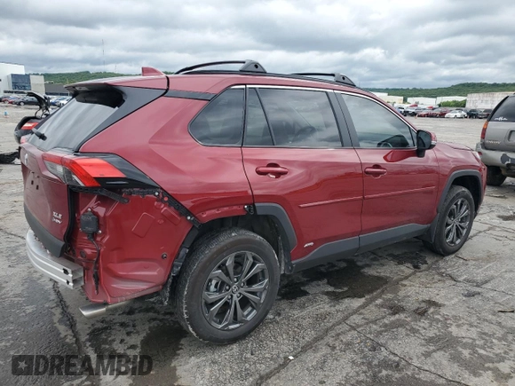 2025 Toyota RAV4 Hybrid XLE Premium with VIN 2T3B6RFV0SW084219, listed as a Copart auction lot 56178785 with 10,726 mi miles and Salvage title. Bid and sale history available at DreamBid. Image 3.