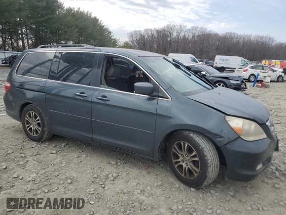 2005 Honda Odyssey TOURING with VIN 5FNRL38845B104056, listed as a Copart auction lot 47698175 with 203,076 mi miles and Salvage Title. Bid and sale history available at carsss.com. Image 4.