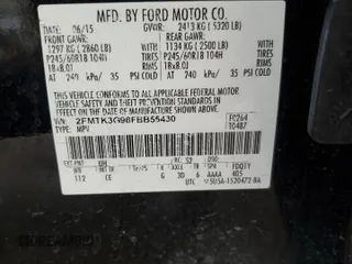 2015 Ford Edge SE with VIN 2FMTK3G98FBB55430, listed as a Copart auction lot 47659415 with 81,489 mi miles and Clean title. Bid and sale history available at DreamBid. Image 12.