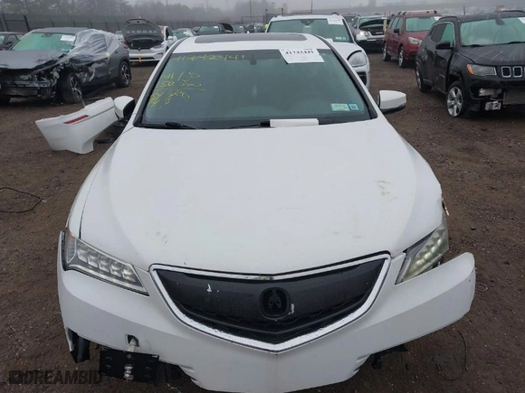 2015 Acura TLX with VIN 19UUB1F30FA017906, listed as a IAAI auction lot 41742441 with 141,150 mi miles. Bid and sale history available at carsss.com. Image 12.