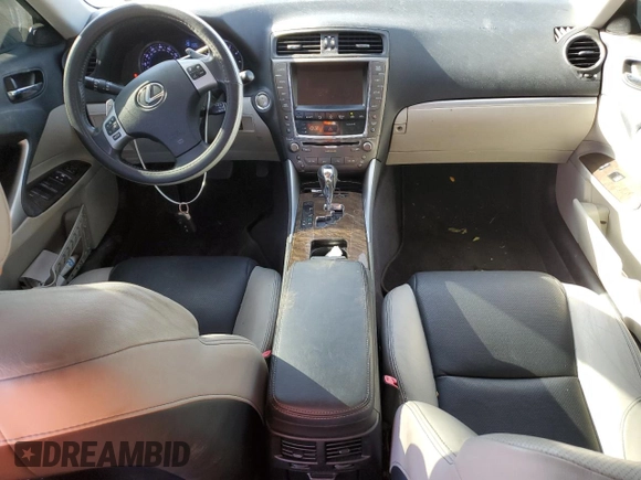 2012 Lexus IS 250 with VIN JTHCF5C22C5060468, listed as a Copart auction lot 75116504 with 206,410 mi miles and Salvage Title. Bid and sale history available at DreamBid. Image 8.