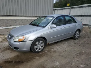 2007 Kia Spectra EX with VIN KNAFE121875410837, listed as a Copart auction lot 71992594 with 126,207 mi miles and Salvage Title. Bid and sale history available at carsss.com. Image 1.