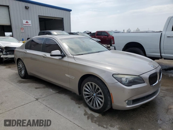 2012 BMW 7 Series 750Li with VIN WBAKB8C51CC962834, listed as a Copart auction lot 56592645 with 72,665 mi miles and Salvage title. Bid and sale history available at DreamBid. Image 4.