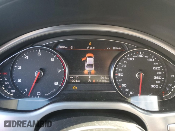2016 Audi A8 with VIN WAUK3AFDXGN020976, listed as a Copart auction lot 43122755 with 161,089 mi miles and Clean title. Bid and sale history available at DreamBid. Image 9.