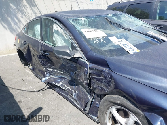 2016 Chevrolet Malibu LS with VIN 1G1ZB5STXGF169657, listed as a IAAI auction lot 42067389 with Not Provided miles and . Bid and sale history available at carsss.com. Image 6.
