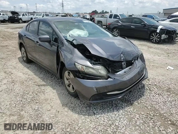 2015 Honda Civic LX with VIN 2HGFB2F54FH547491, listed as a Copart auction lot 57785885 with 161,682 mi miles and Salvage title. Bid and sale history available at DreamBid. Image 13.