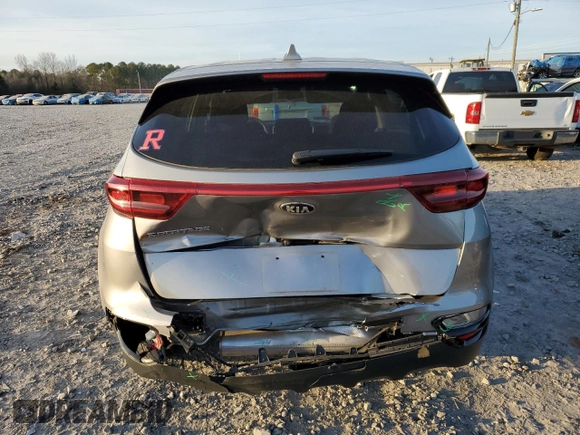 2021 Kia Sportage LX with VIN KNDPM3AC8M7944557, listed as a Copart auction lot 46100035 with 76,924 mi miles and Salvage Title. Bid and sale history available at carsss.com. Image 6.