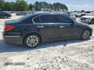 2013 Hyundai Genesis 3.8L with VIN KMHGC4DDXDU248177, listed as a Copart auction lot 54860285 with 79,629 mi miles and Salvage title. Bid and sale history available at DreamBid. Image 3.