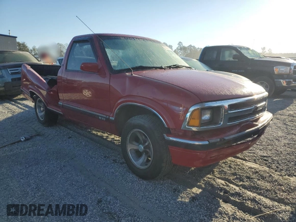 1995 Chevrolet S-10 with VIN 1GCCS1447SK170275, listed as a Copart auction lot 76054254 with 335,999 mi miles and Salvage Title. Bid and sale history available at DreamBid. Image 4.