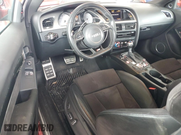 2015 Audi S5 Premium Plus with VIN WAUCGAFRXFA029509, listed as a Copart auction lot 85071334 with 68,965 mi miles and Salvage Title. Bid and sale history available at carsss.com. Image 8.